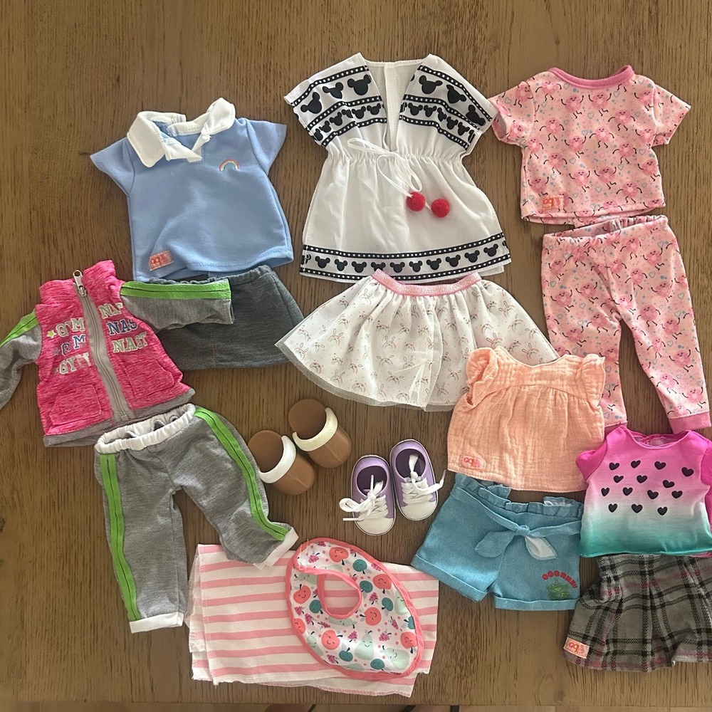 OG Our Generation 18" Doll Clothes Outfits & Shoes Lot - 16 items!